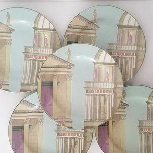 Set of Five (5) Fitz and Floyd Omnibus Plates